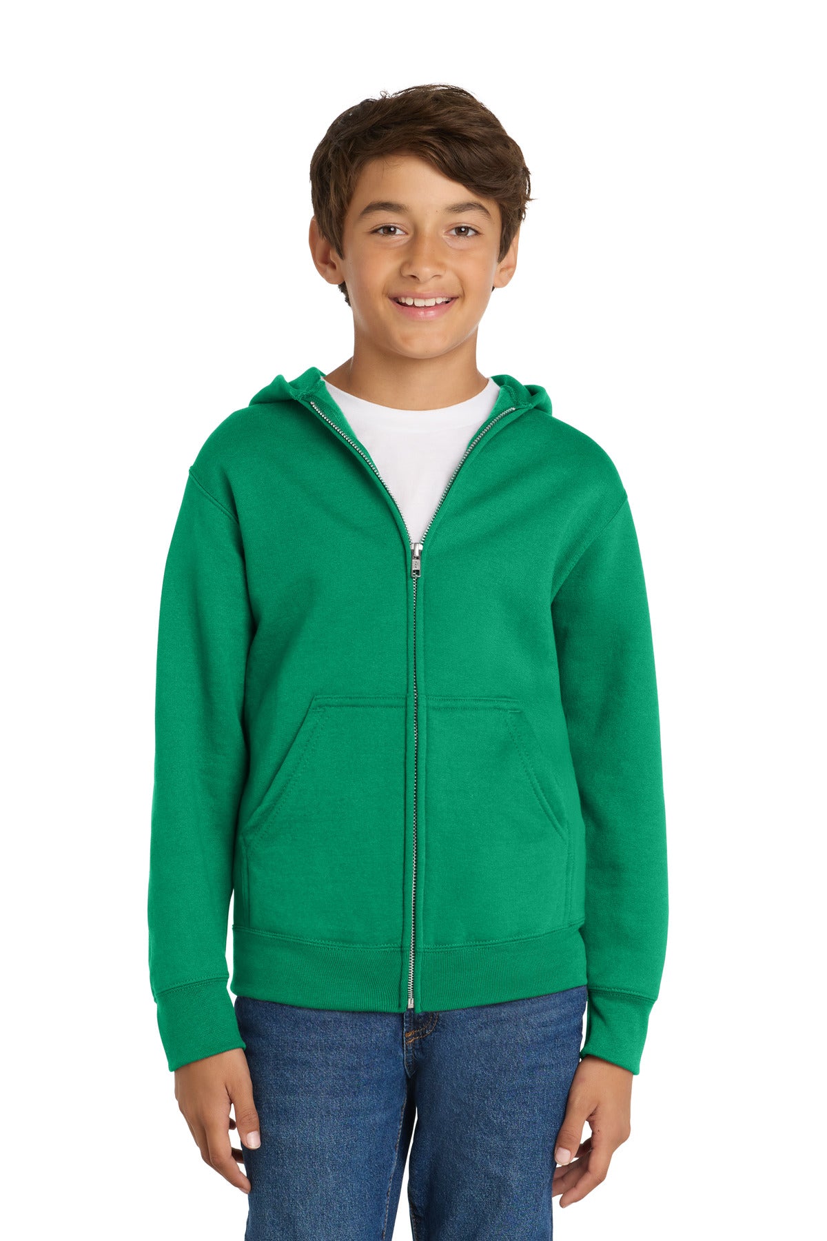 Port & Company PC78YZH - Youth Core Fleece Full-Zip Hooded Sweatshirt