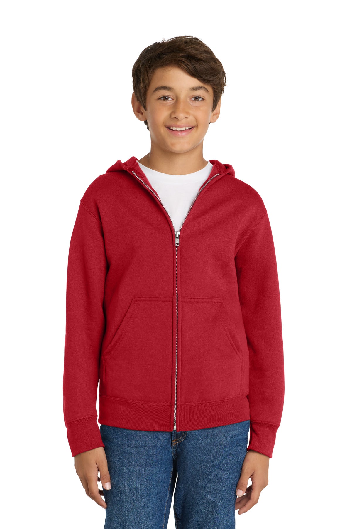 Port & Company PC78YZH - Youth Core Fleece Full-Zip Hooded Sweatshirt