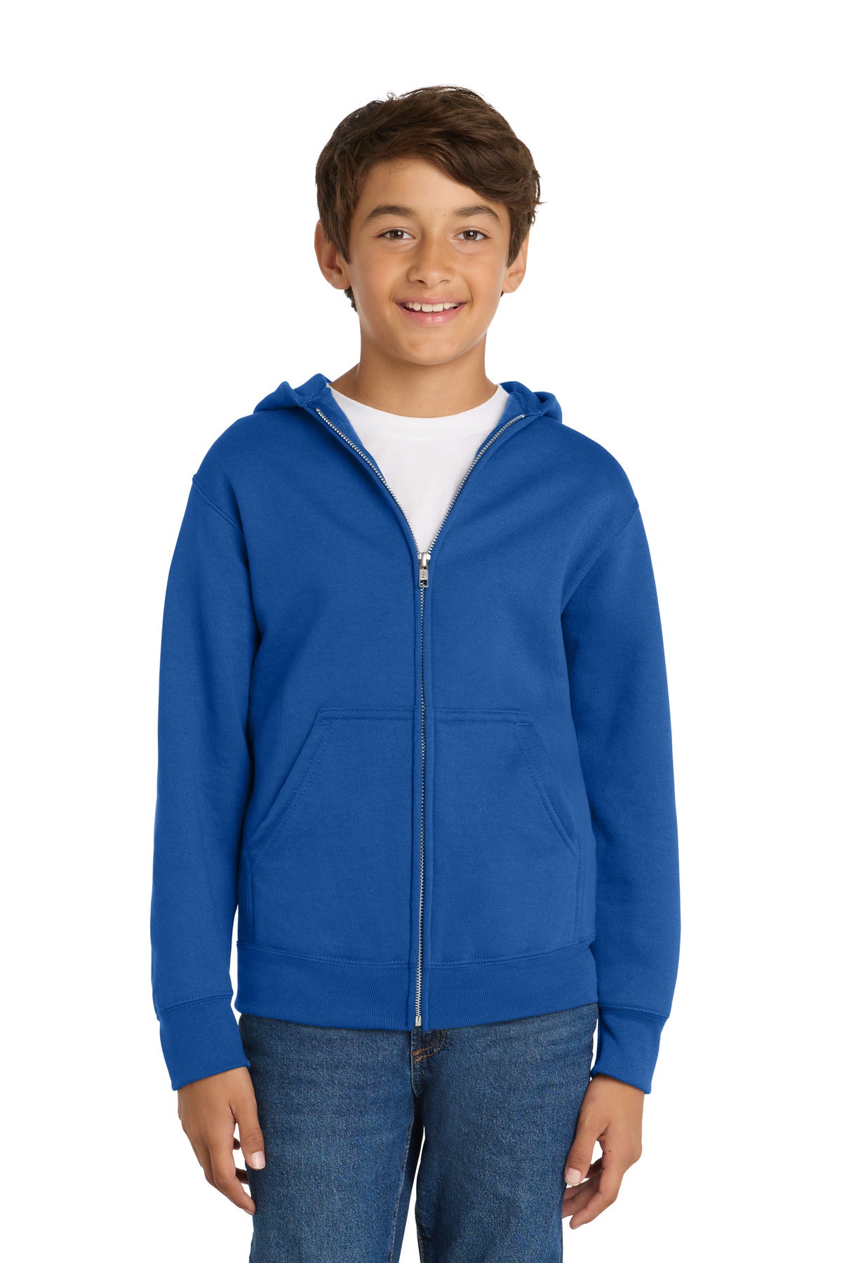 Port & Company PC78YZH - Youth Core Fleece Full-Zip Hooded Sweatshirt