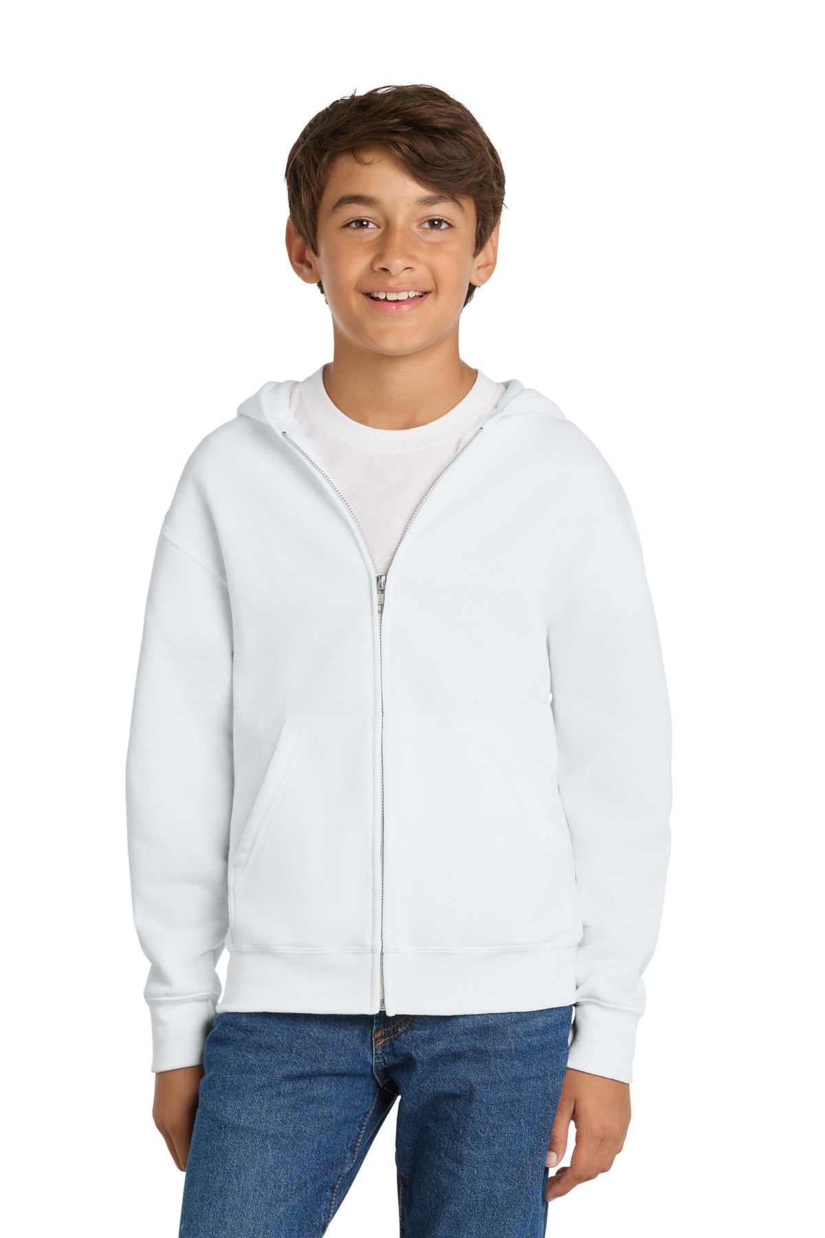 Port & Company PC78YZH - Youth Core Fleece Full-Zip Hooded Sweatshirt