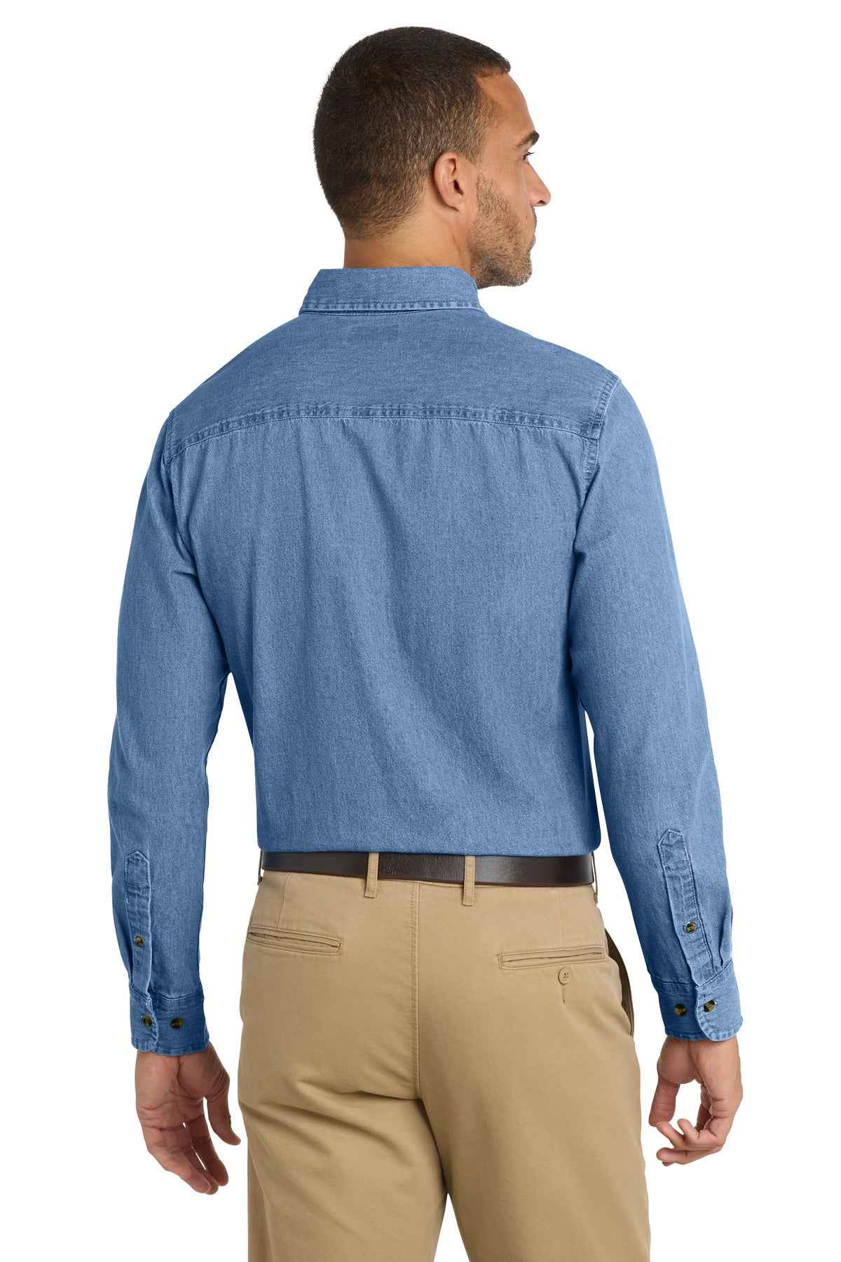 Port & Company SP10 — Long Sleeve Value Denim Shirt