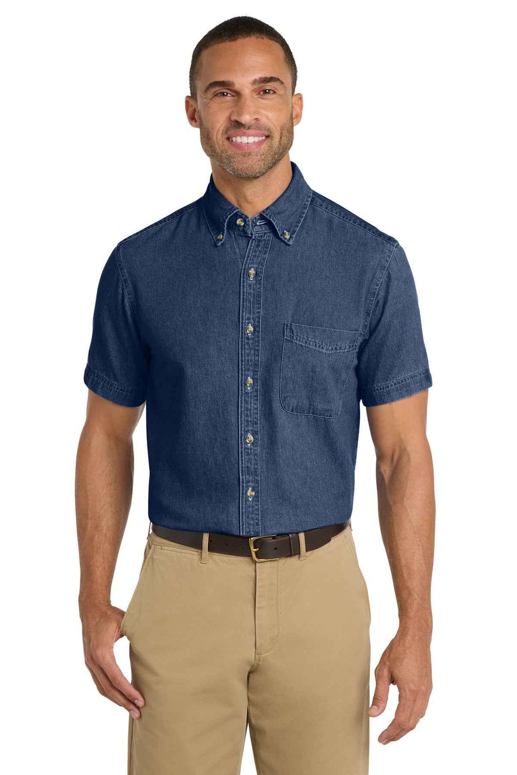 Port & Company SP11 — Short Sleeve Value Denim Shirt