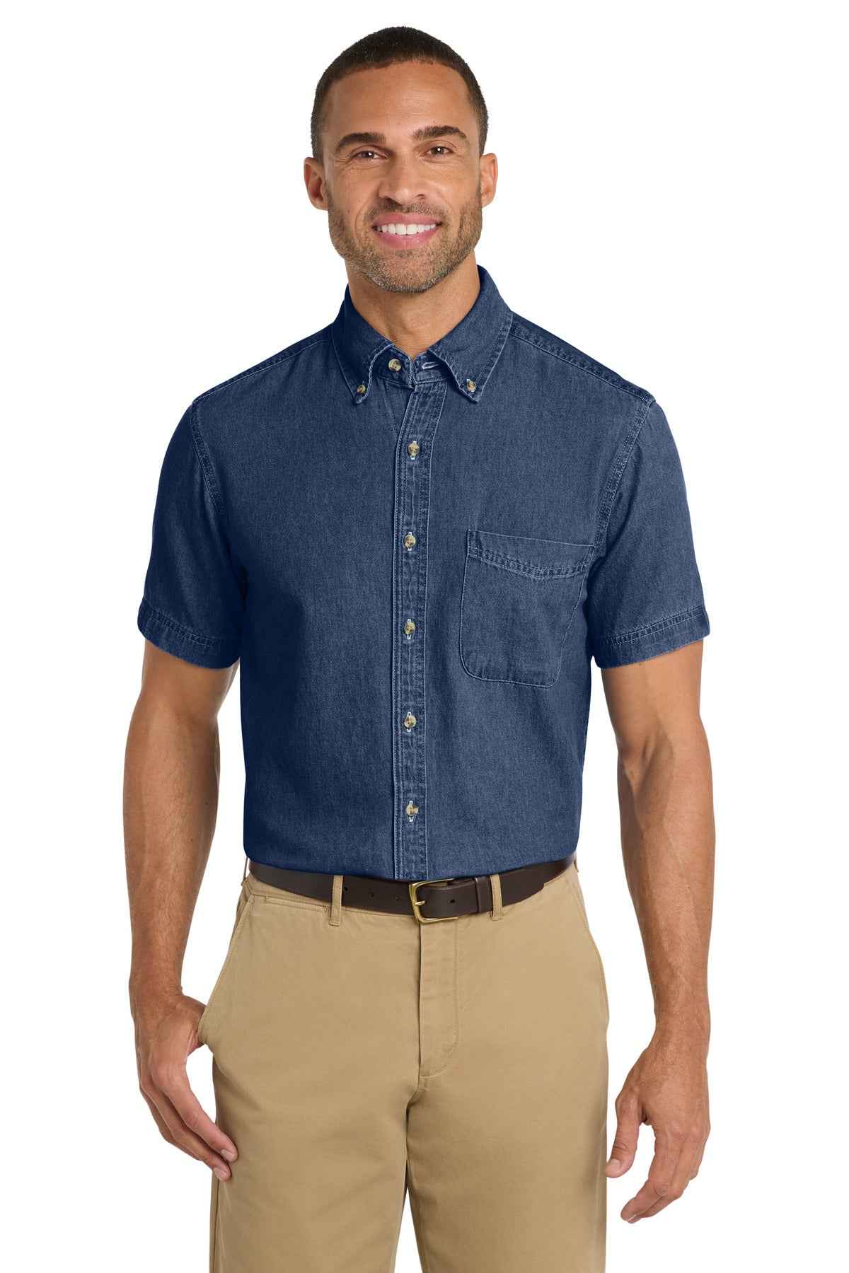 Port & Company SP11 — Short Sleeve Value Denim Shirt