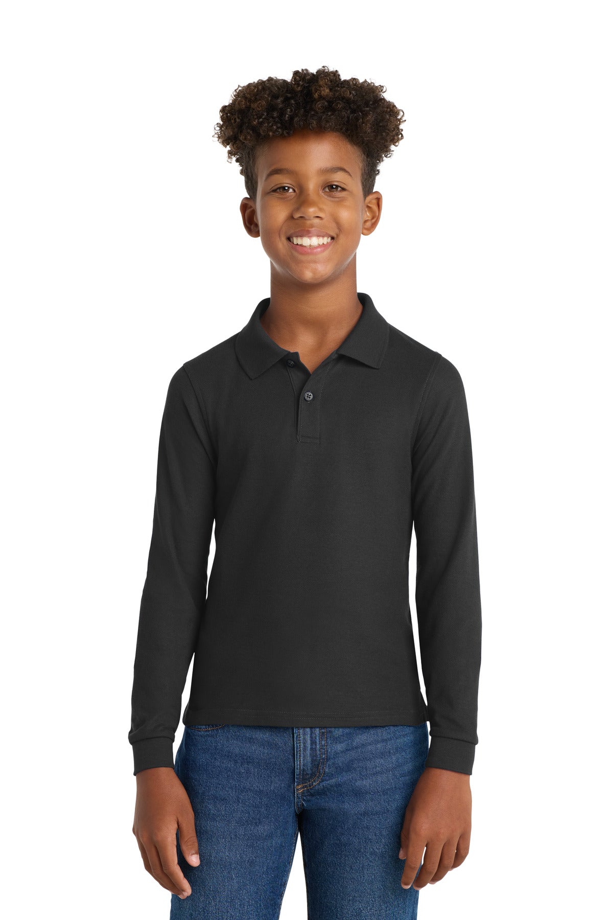 Port Authority Y500LS - Youth Long Sleeve Silk Touch Polo