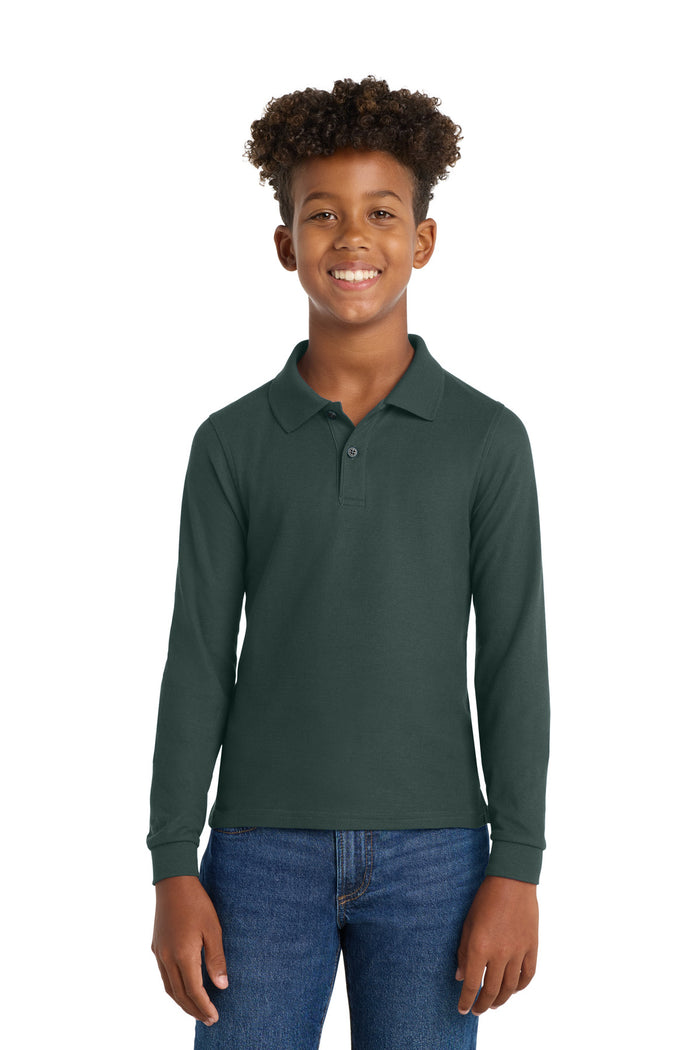 Port Authority Y500LS - Youth Long Sleeve Silk Touch Polo