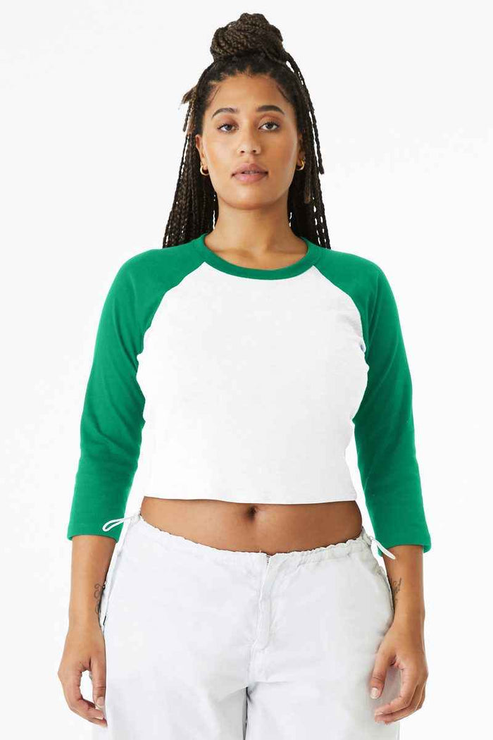 Bella + Canvas BC1200 - BELLA+CANVAS Women's Micro Rib 3/4 Raglan Baby Tee