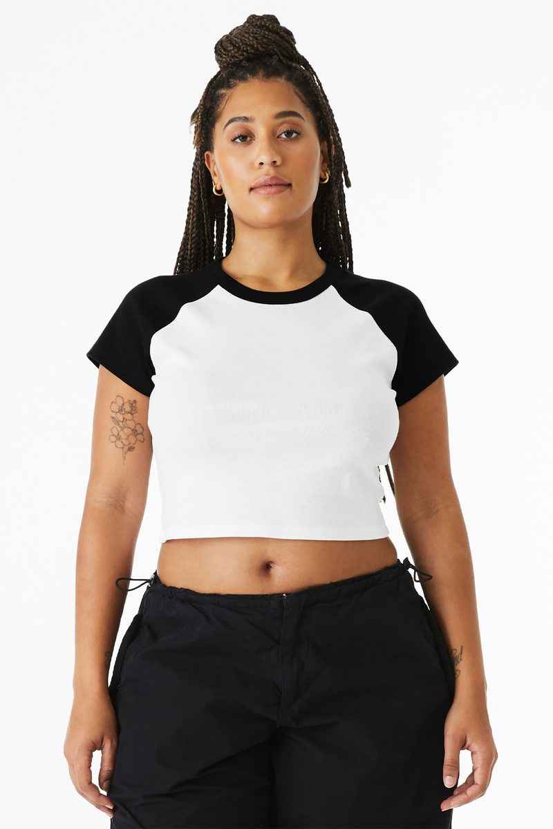 Bella + Canvas BC1201 - BELLA+CANVAS Women's Micro Rib Raglan Baby Tee