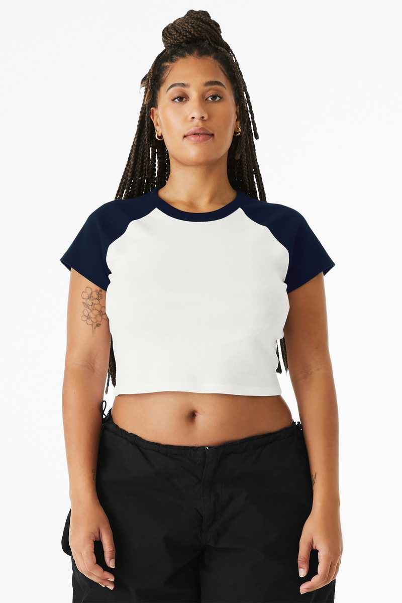 Bella + Canvas BC1201 - BELLA+CANVAS Women's Micro Rib Raglan Baby Tee