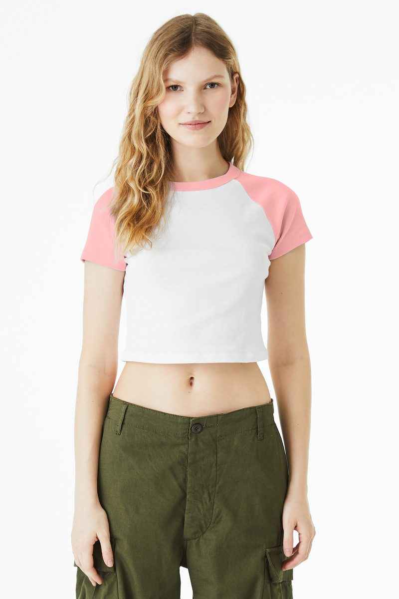 Bella + Canvas BC1201 - BELLA+CANVAS Women's Micro Rib Raglan Baby Tee