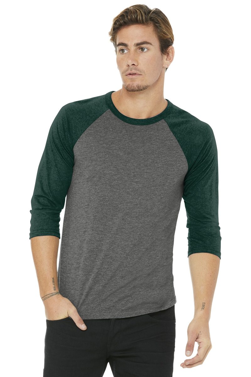 Bella + Canvas BC3200 - BELLA+CANVAS Unisex 3/4-Sleeve Baseball Tee BELLA + CANVAS