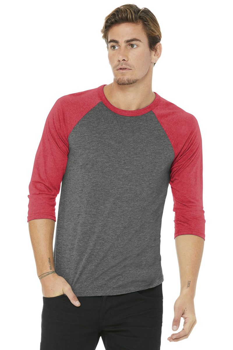 Bella + Canvas BC3200 - BELLA+CANVAS Unisex 3/4-Sleeve Baseball Tee BELLA + CANVAS