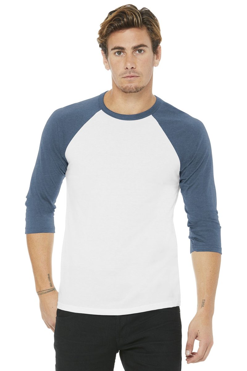 Bella + Canvas BC3200 - BELLA+CANVAS Unisex 3/4-Sleeve Baseball Tee BELLA + CANVAS