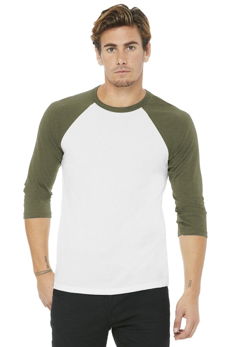 Bella + Canvas BC3200 - BELLA+CANVAS Unisex 3/4-Sleeve Baseball Tee BELLA + CANVAS