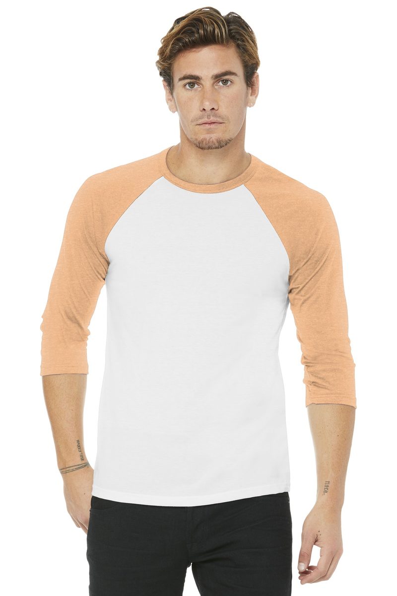 Bella + Canvas BC3200 - BELLA+CANVAS Unisex 3/4-Sleeve Baseball Tee BELLA + CANVAS