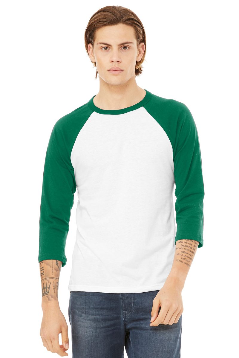Bella + Canvas BC3200 - BELLA+CANVAS Unisex 3/4-Sleeve Baseball Tee BELLA + CANVAS