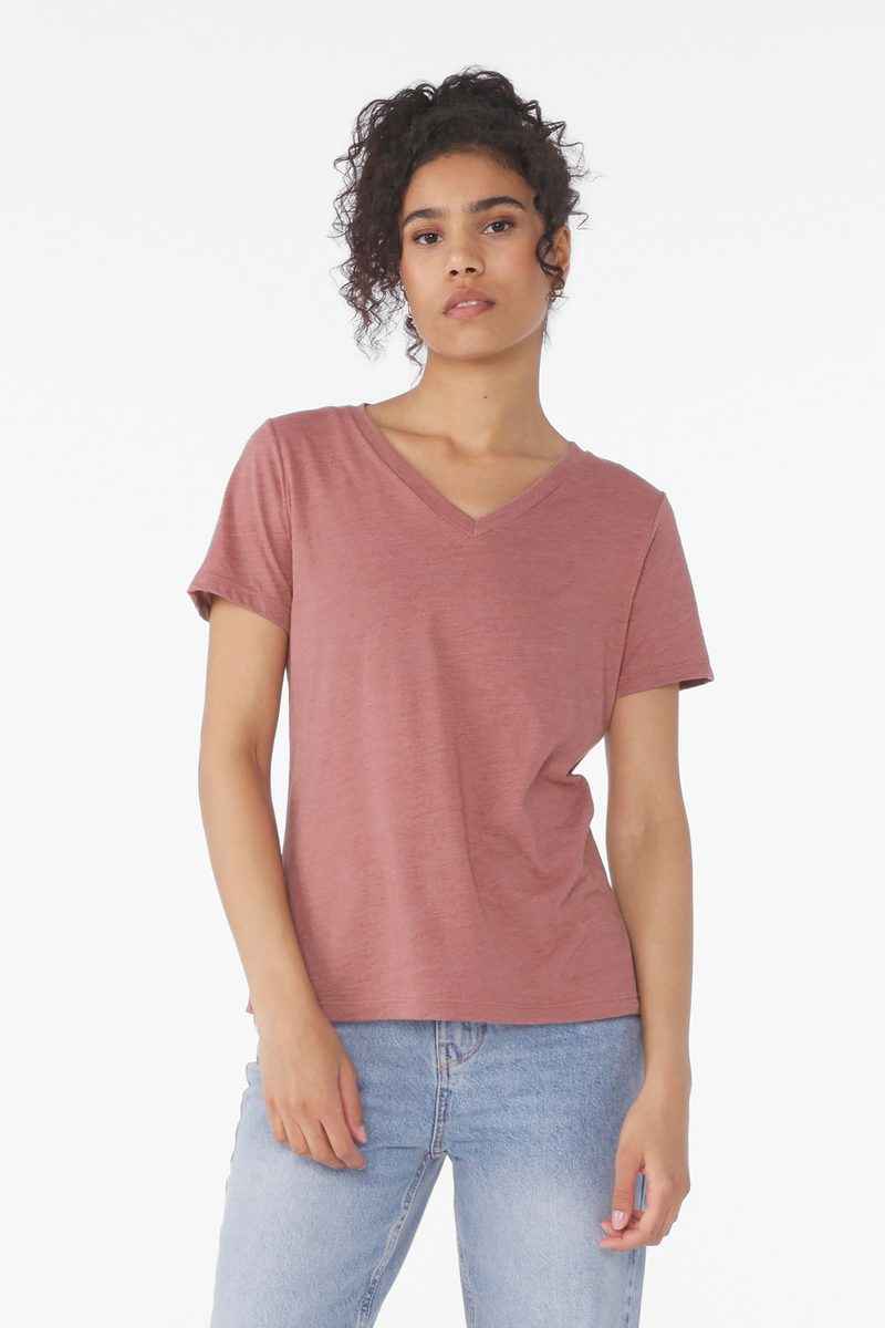 Bella + Canvas BC6405CVC - BELLA+CANVAS Women's Relaxed Heather CVC V-Neck Tee
