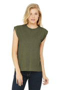 Bella + Canvas BC8804 - BELLA+CANVAS Women's Flowy Muscle Tee with Rolled Cuffs