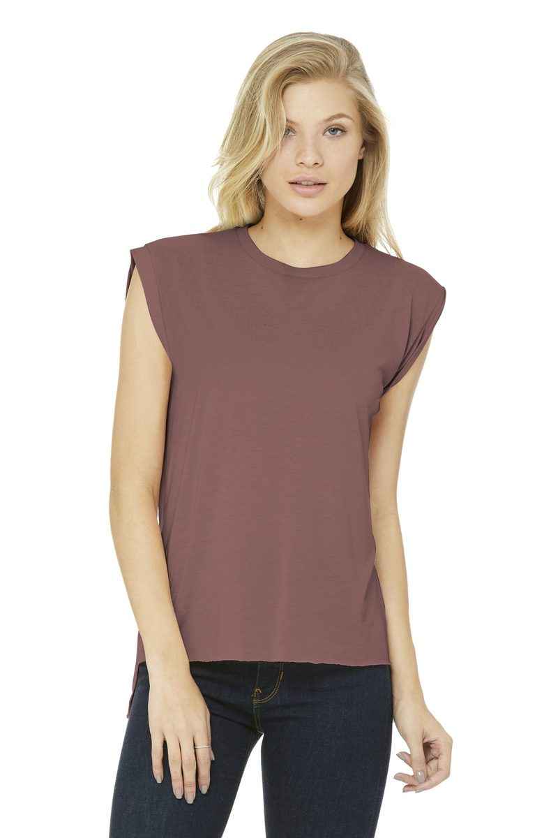Bella + Canvas BC8804 - BELLA+CANVAS Women's Flowy Muscle Tee with Rolled Cuffs