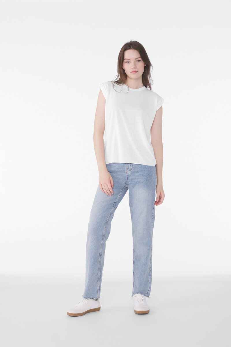 Bella + Canvas BC8804 - BELLA+CANVAS Women's Flowy Muscle Tee with Rolled Cuffs