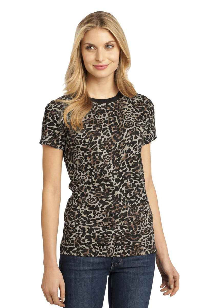 District DM104CL - Ladies Perfect Weight Camo Crew Tee