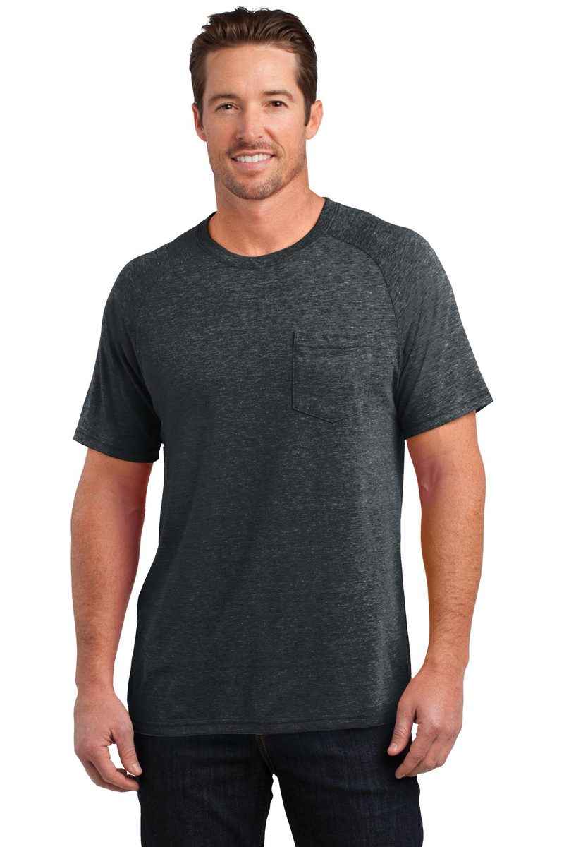 District DM340 - Made Mens Tri-Blend Pocket Tee