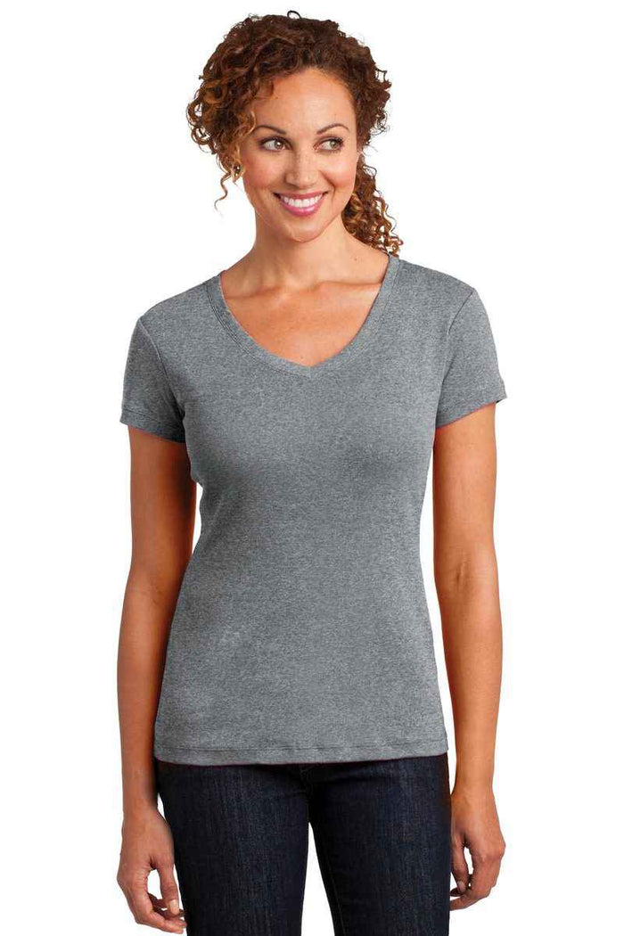 District DM401 - Made Ladies Mini Rib V-Neck Tee