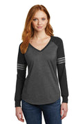 District DM477 - Women's Game Long Sleeve V-Neck Tee
