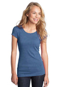 District DT270 - Juniors Textured Girly Crew Tee