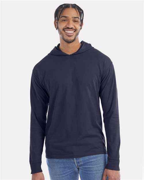 ComfortWash by Hanes GDH280 - Unisex Garment-Dyed Jersey Hooded Long Sleeve T-Shirt