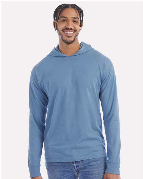 ComfortWash by Hanes GDH280 - Unisex Garment-Dyed Jersey Hooded Long Sleeve T-Shirt ComfortWash by Hanes