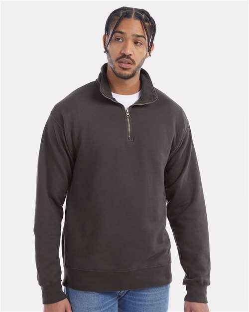ComfortWash by Hanes GDH425 - Unisex Garment-Dyed Quarter-Zip Sweatshirt