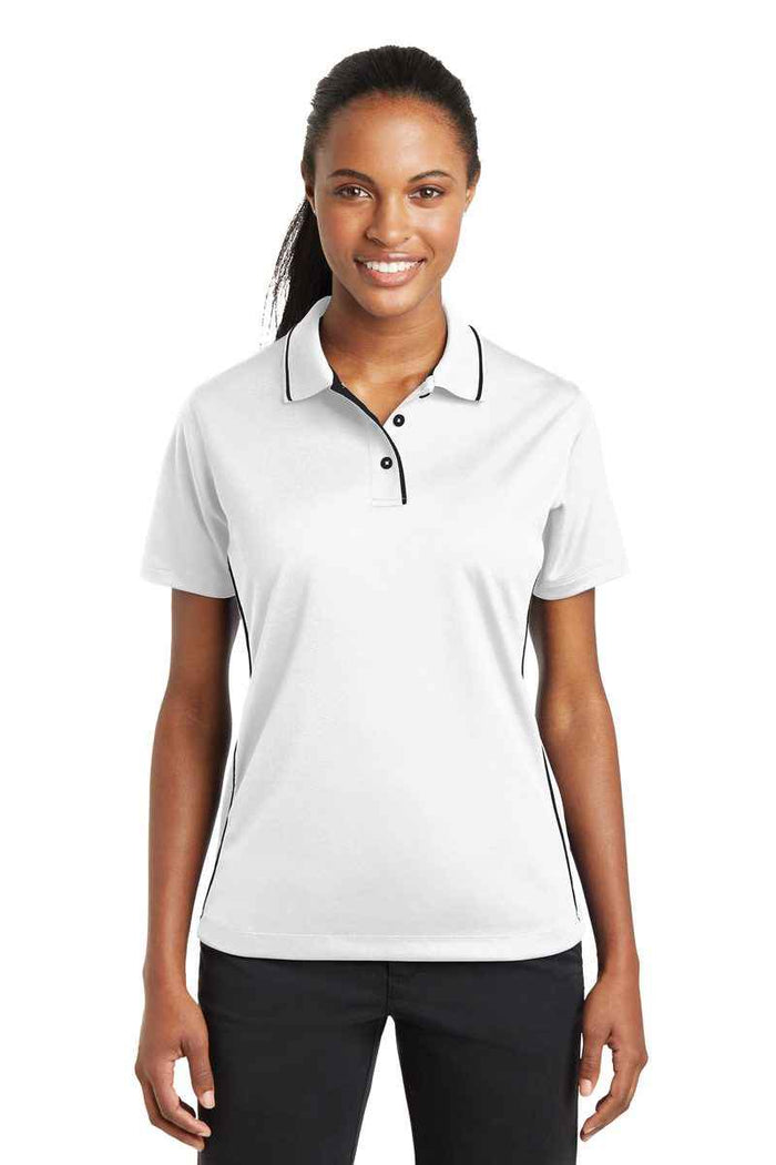 Sport-Tek L467 - Ladies Dri-Mesh Polo with Tipped Collar and Piping