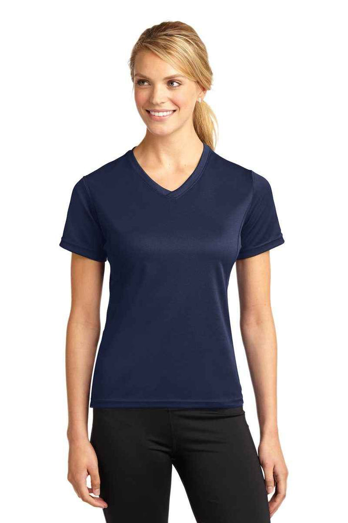 Sport-Tek L468V - Dri-Mesh Ladies V-Neck T-Shirt