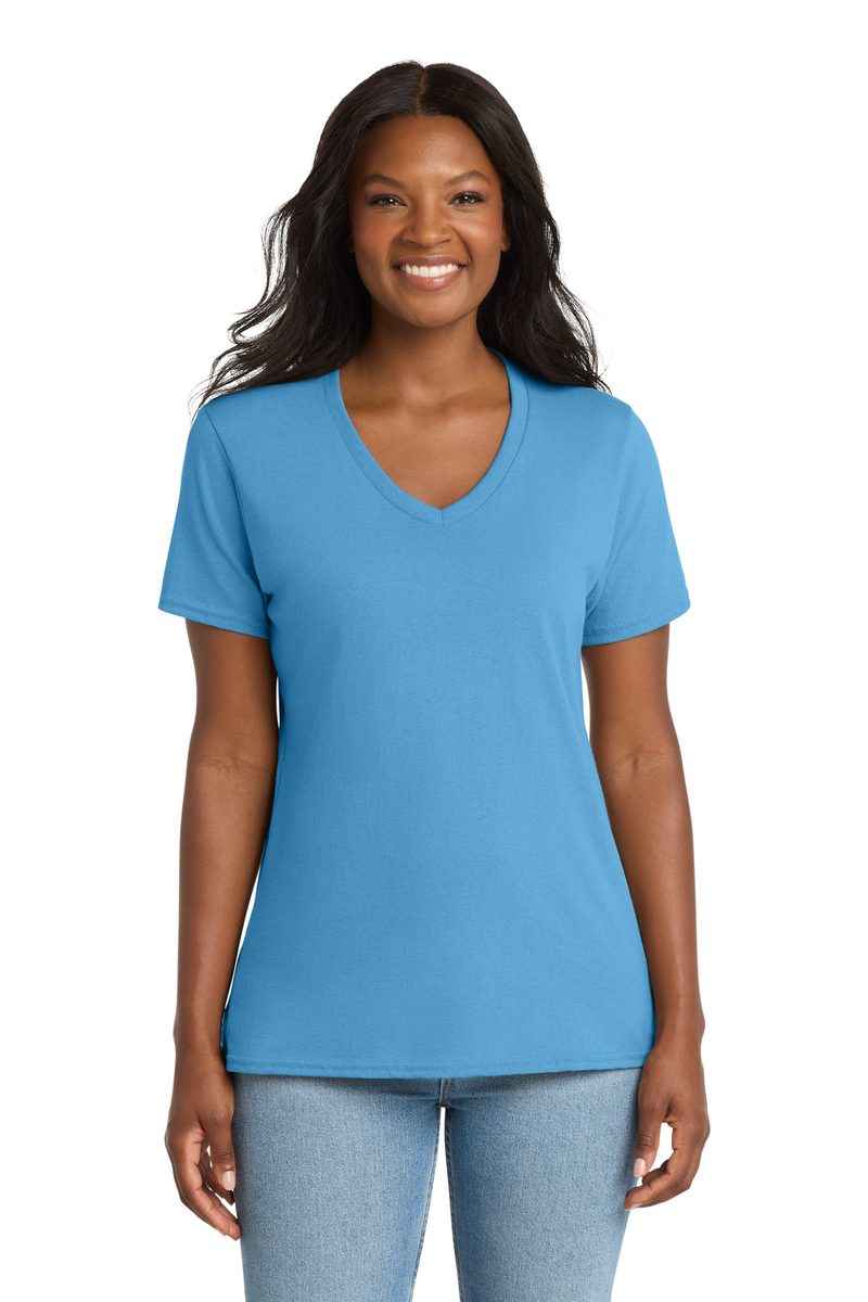 Port & Co LPC54V - Women's Core Cotton V-Neck Tee