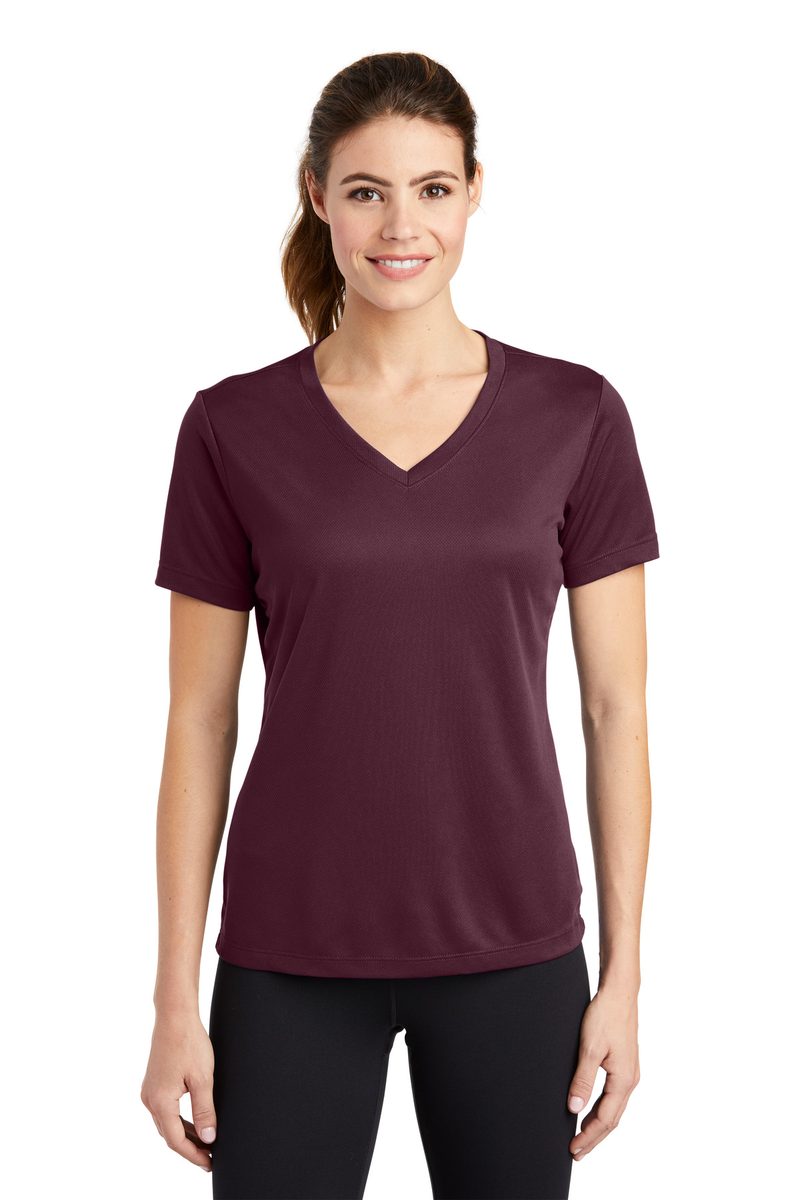 Sport-Tek LST340 - Women's PosiCharge RacerMesh V-Neck Tee Sport-Tek