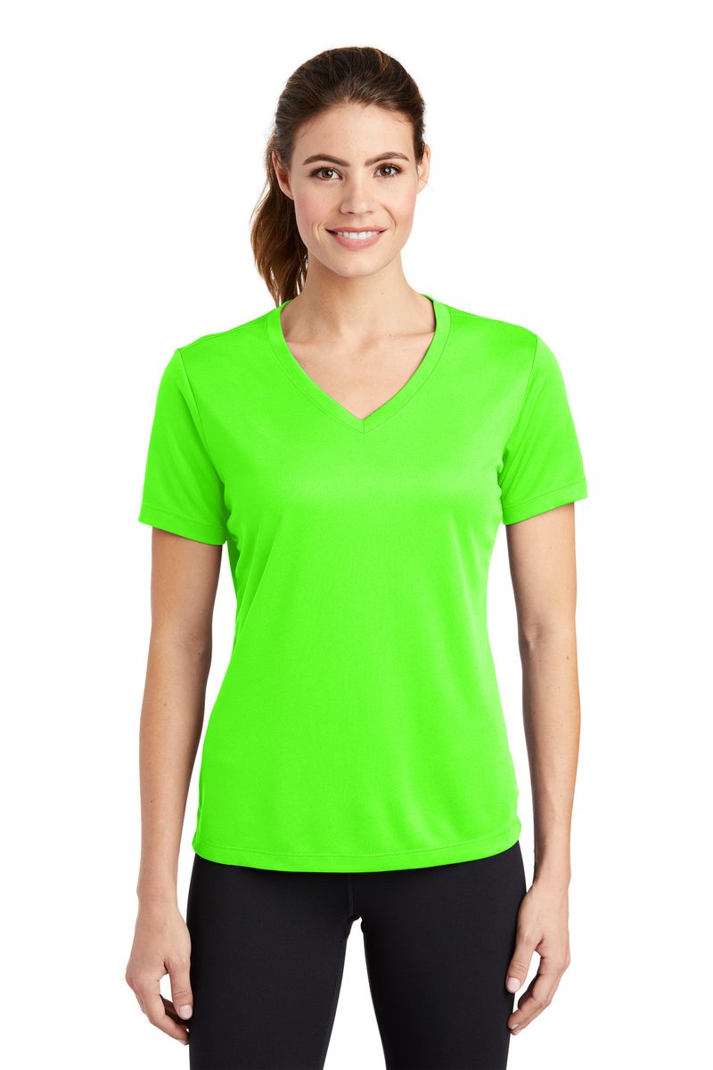 Sport-Tek LST340 - Women's PosiCharge RacerMesh V-Neck Tee Sport-Tek