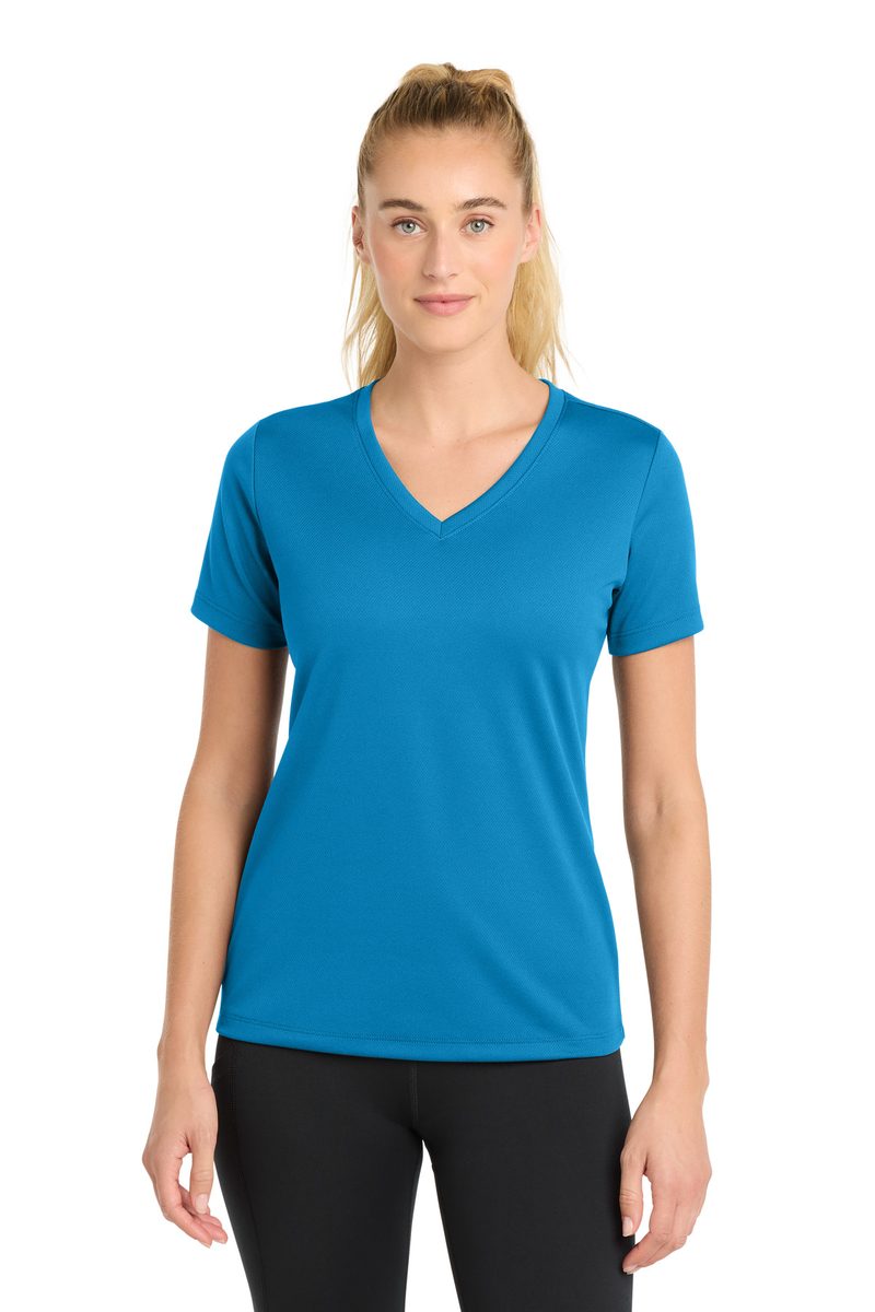 Sport-Tek LST340 - Women's PosiCharge RacerMesh V-Neck Tee Sport-Tek