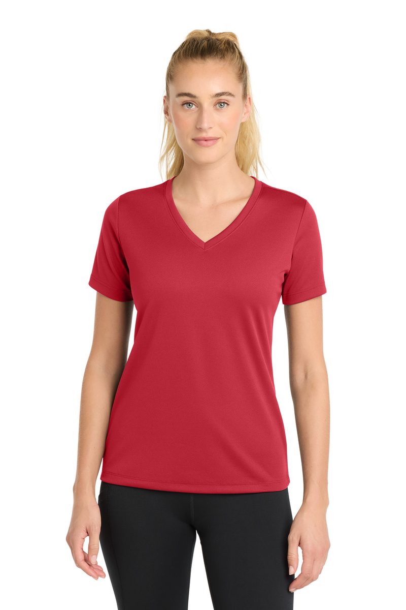 Sport-Tek LST340 - Women's PosiCharge RacerMesh V-Neck Tee Sport-Tek