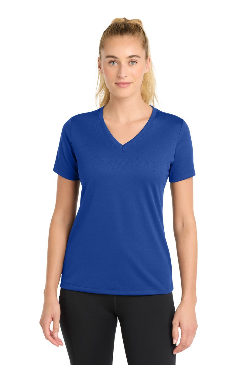 Sport-Tek LST340 - Women's PosiCharge RacerMesh V-Neck Tee Sport-Tek