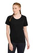 Sport-Tek LST400 - Women's PosiCharge Tri-Blend Wicking Scoop Neck Raglan Tee