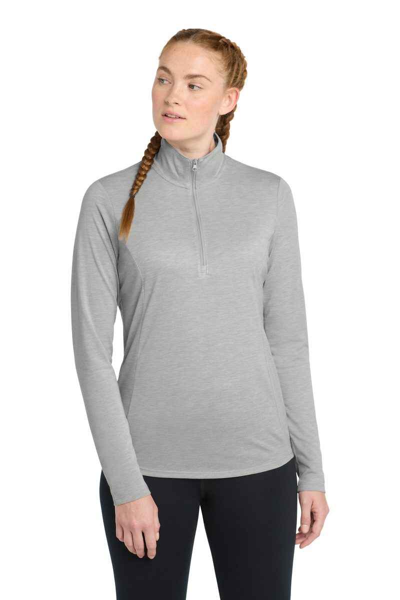 Sport-Tek LST407 - Women's PosiCharge Tri-Blend Wicking 1/4-Zip Pullover