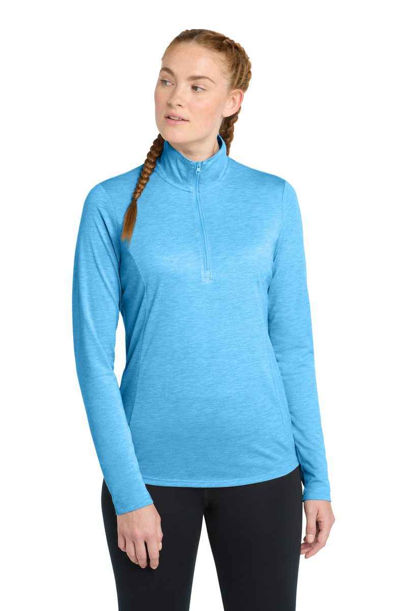 Sport-Tek LST407 - Women's PosiCharge Tri-Blend Wicking 1/4-Zip Pullover