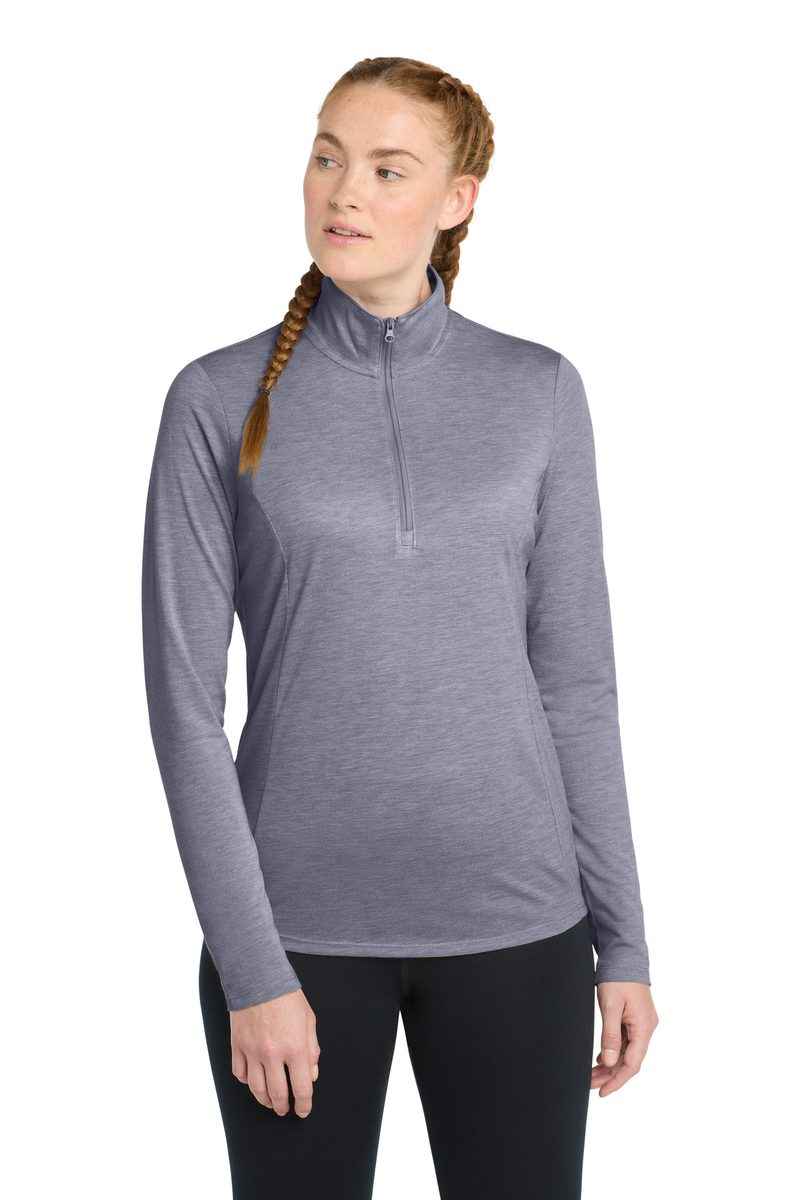 Sport-Tek LST407 - Women's PosiCharge Tri-Blend Wicking 1/4-Zip Pullover