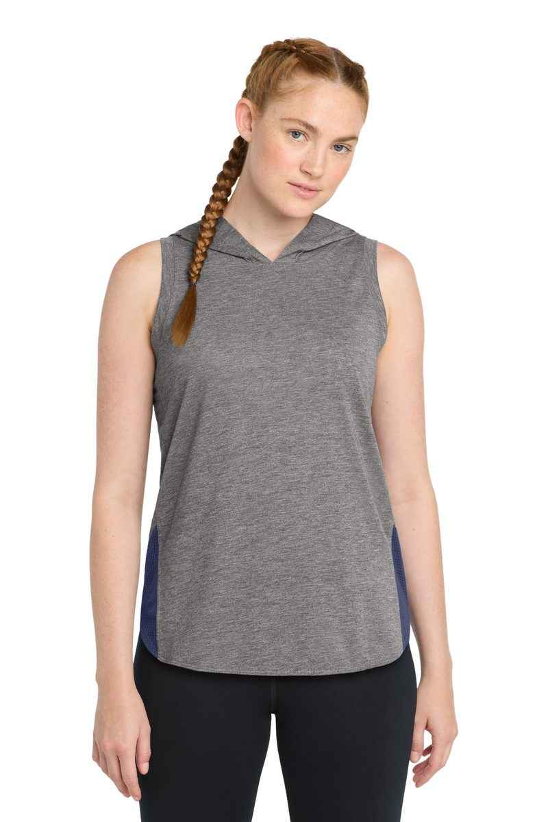 Sport-Tek LST410 - Women's PosiCharge Tri-Blend Wicking Draft Hoodie Tank