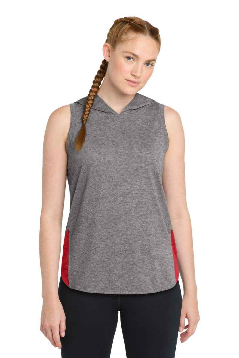 Sport-Tek LST410 - Women's PosiCharge Tri-Blend Wicking Draft Hoodie Tank