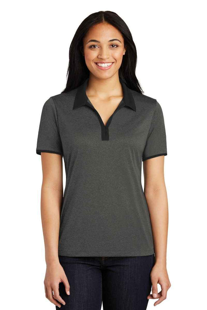 Sport-Tek LST667 - Ladies Heather Contender Contrast Polo