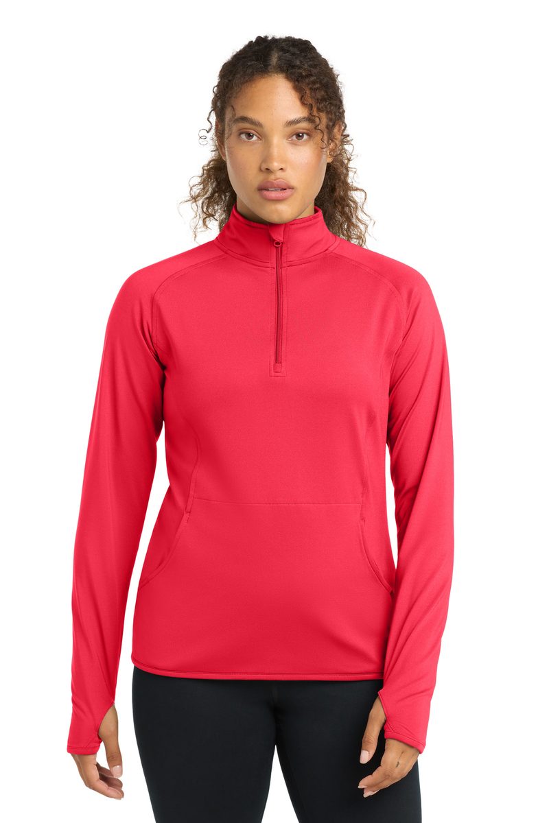 Sport-Tek LST850 - Women's Sport-Wick Stretch 1/4-Zip Pullover Sport-Tek