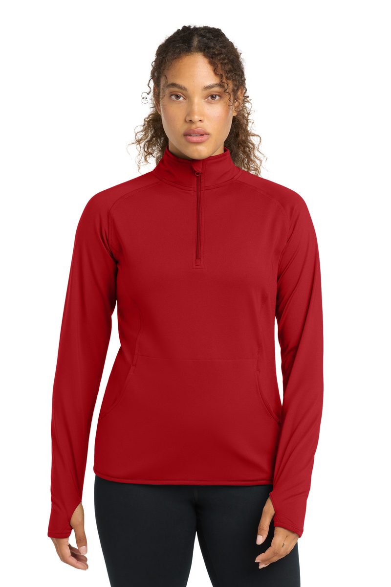 Sport-Tek LST850 - Women's Sport-Wick Stretch 1/4-Zip Pullover Sport-Tek