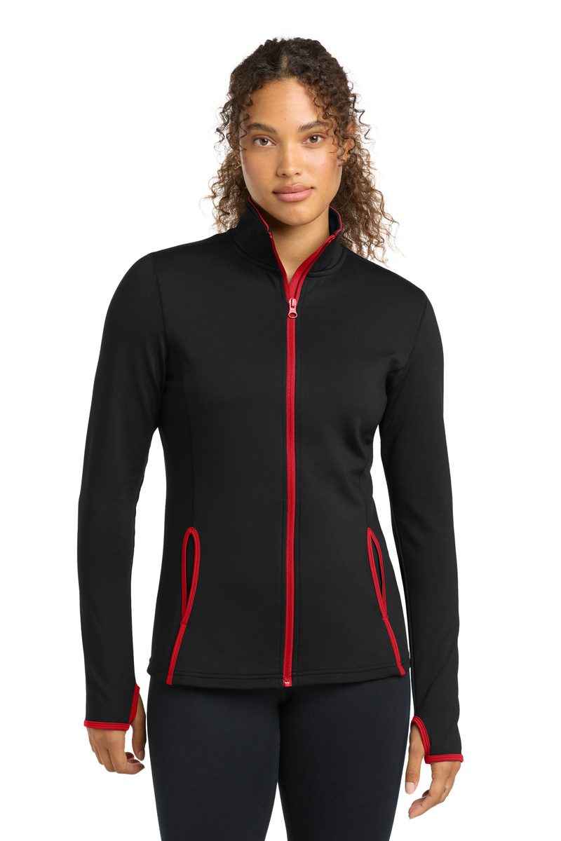 Sport-Tek LST853 - Women's Sport-Wick Stretch Contrast Full-Zip Jacket