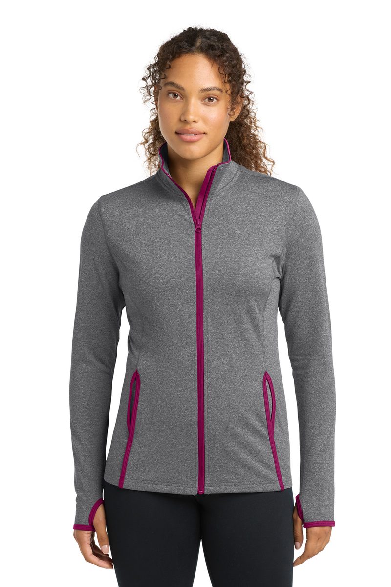 Sport-Tek LST853 - Women's Sport-Wick Stretch Contrast Full-Zip Jacket Sport-Tek